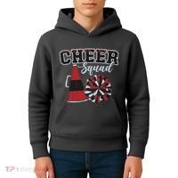 Cheer Squad Funny Cheerleader Cheerleading Red Women Girl Kids Hoodie thumb 4