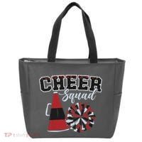 Cheer Squad Funny Cheerleader Cheerleading Red Women Girl Tote Bag thumb 0