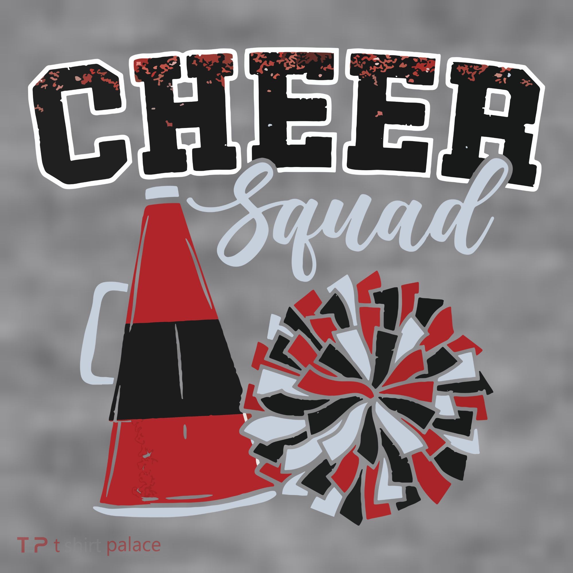 Cheer Squad Funny Cheerleader Cheerleading Red Women Girl Women's Racerback Cropped Tank
