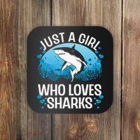 Cool Shark For Women Kids Shark Whale Shark Lover Coaster thumb 0