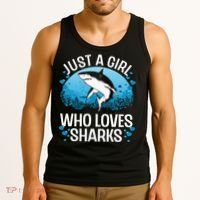 Cool Shark For Women Kids Shark Whale Shark Lover Tank Top thumb 3