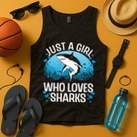 Cool Shark For Women Kids Shark Whale Shark Lover Tank Top thumb 4