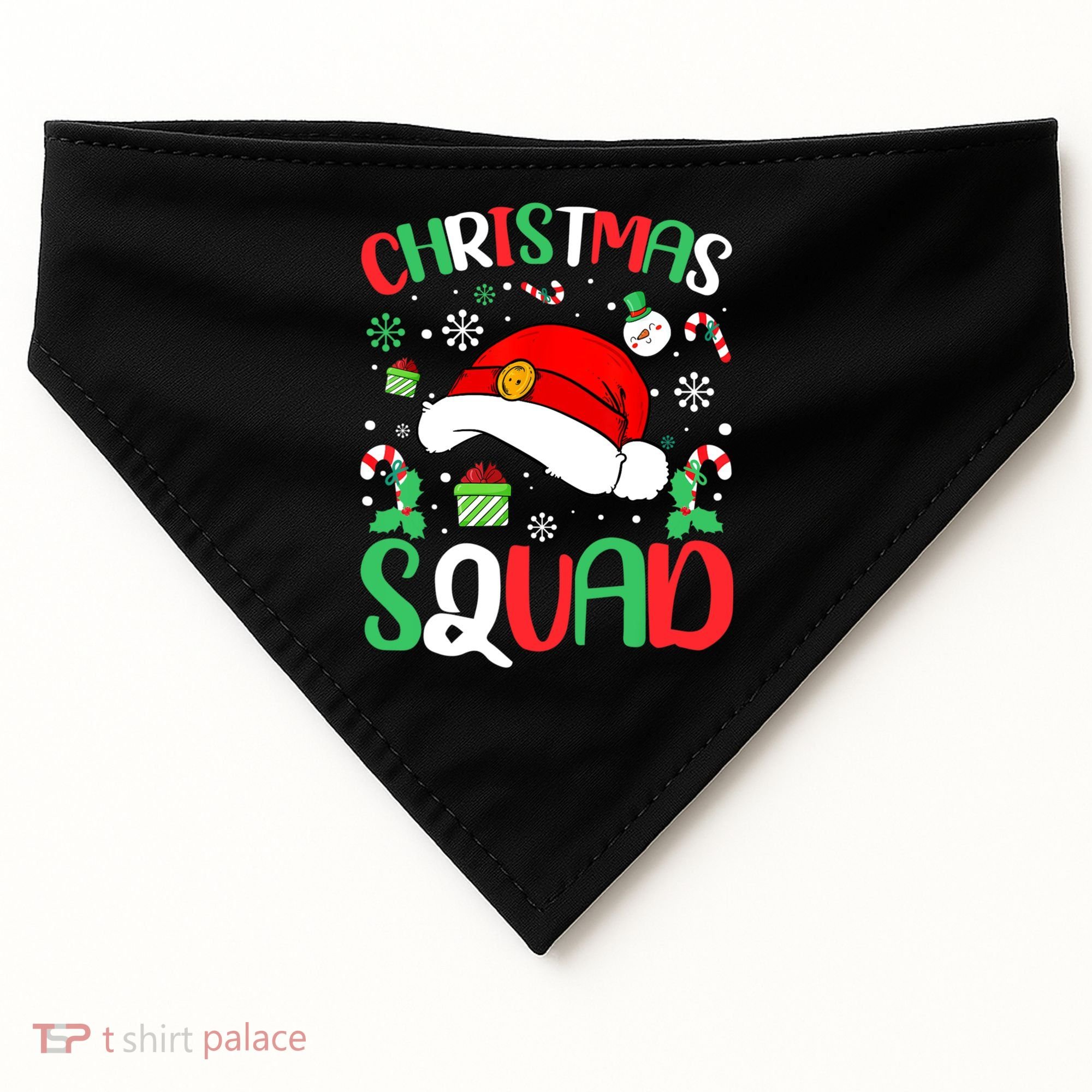 Christmas Squad Family Group Matching Christmas Pajama Party USA-Made Doggie Bandana