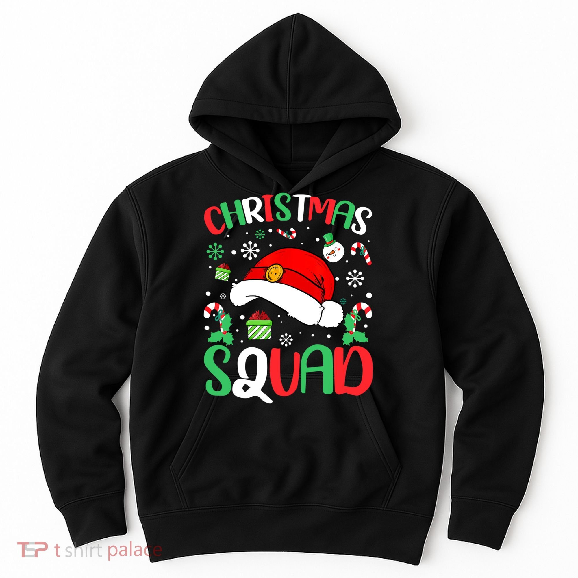 Christmas Squad Family Group Matching Christmas Pajama Party Hoodie
