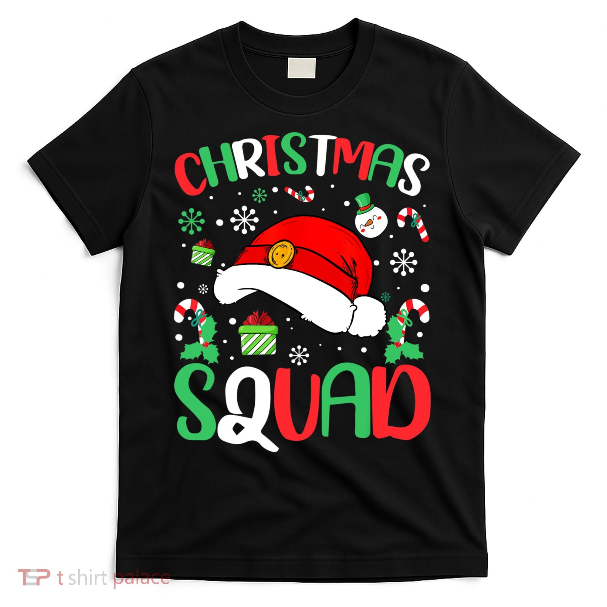 Christmas Squad Family Group Matching Christmas Pajama Party T-Shirt