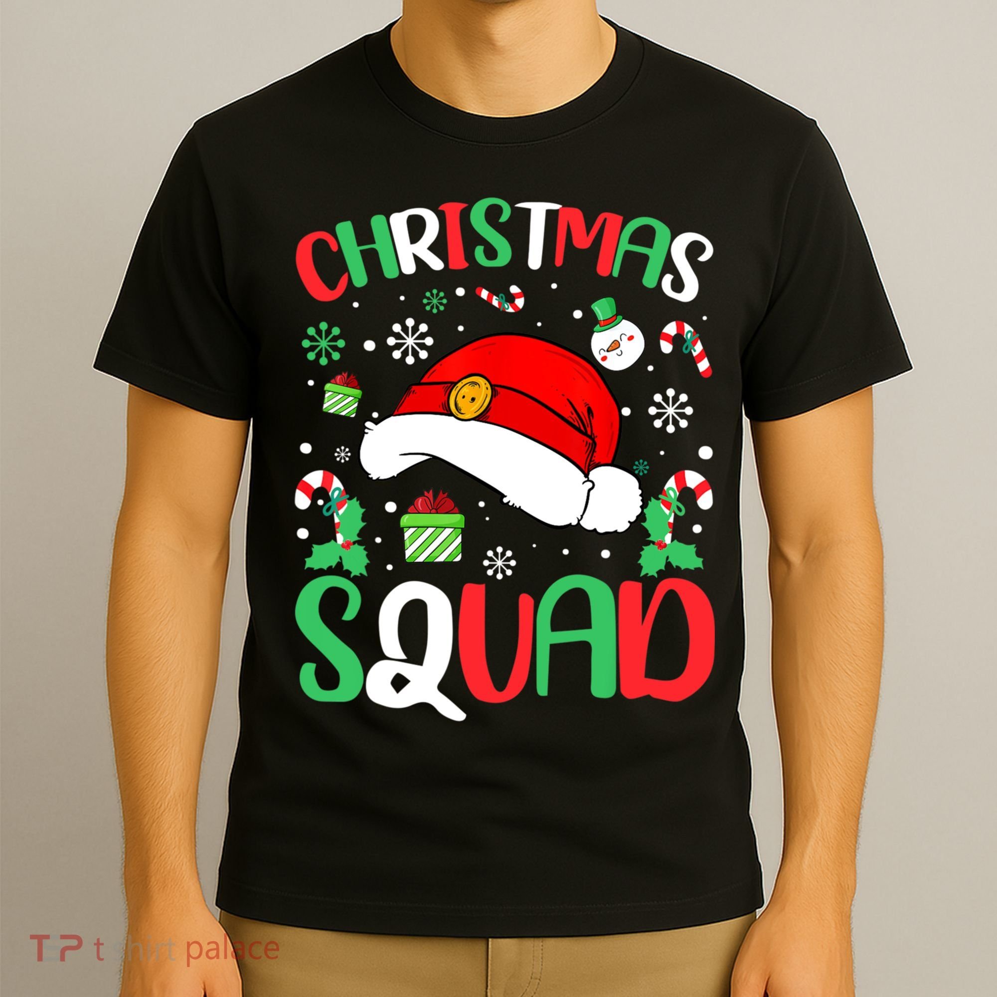 Christmas Squad Family Group Matching Christmas Pajama Party T-Shirt