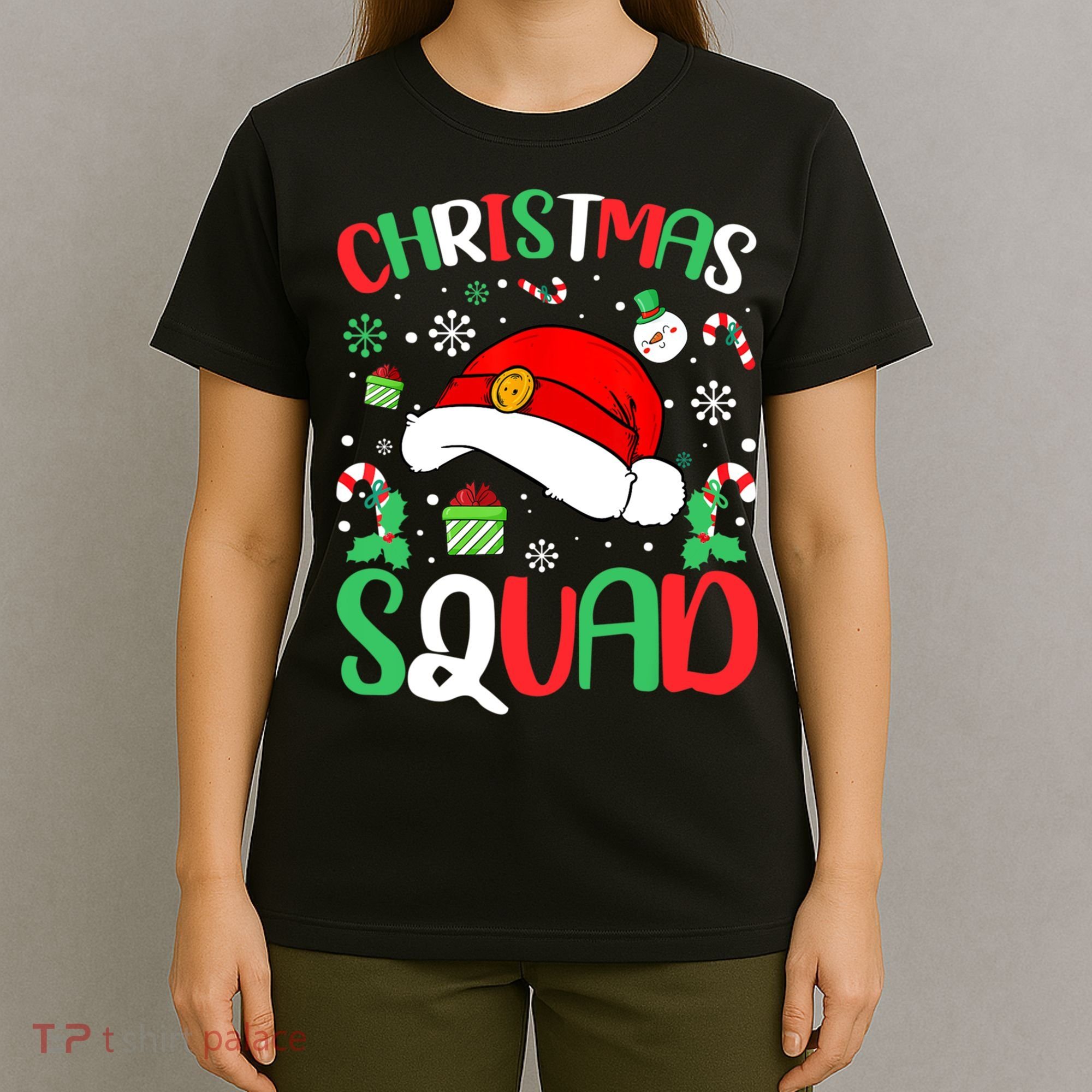 Christmas Squad Family Group Matching Christmas Pajama Party T-Shirt