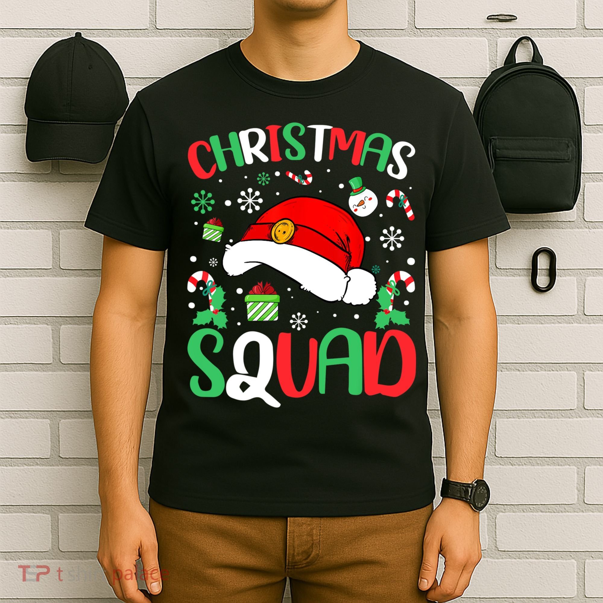 Christmas Squad Family Group Matching Christmas Pajama Party T-Shirt