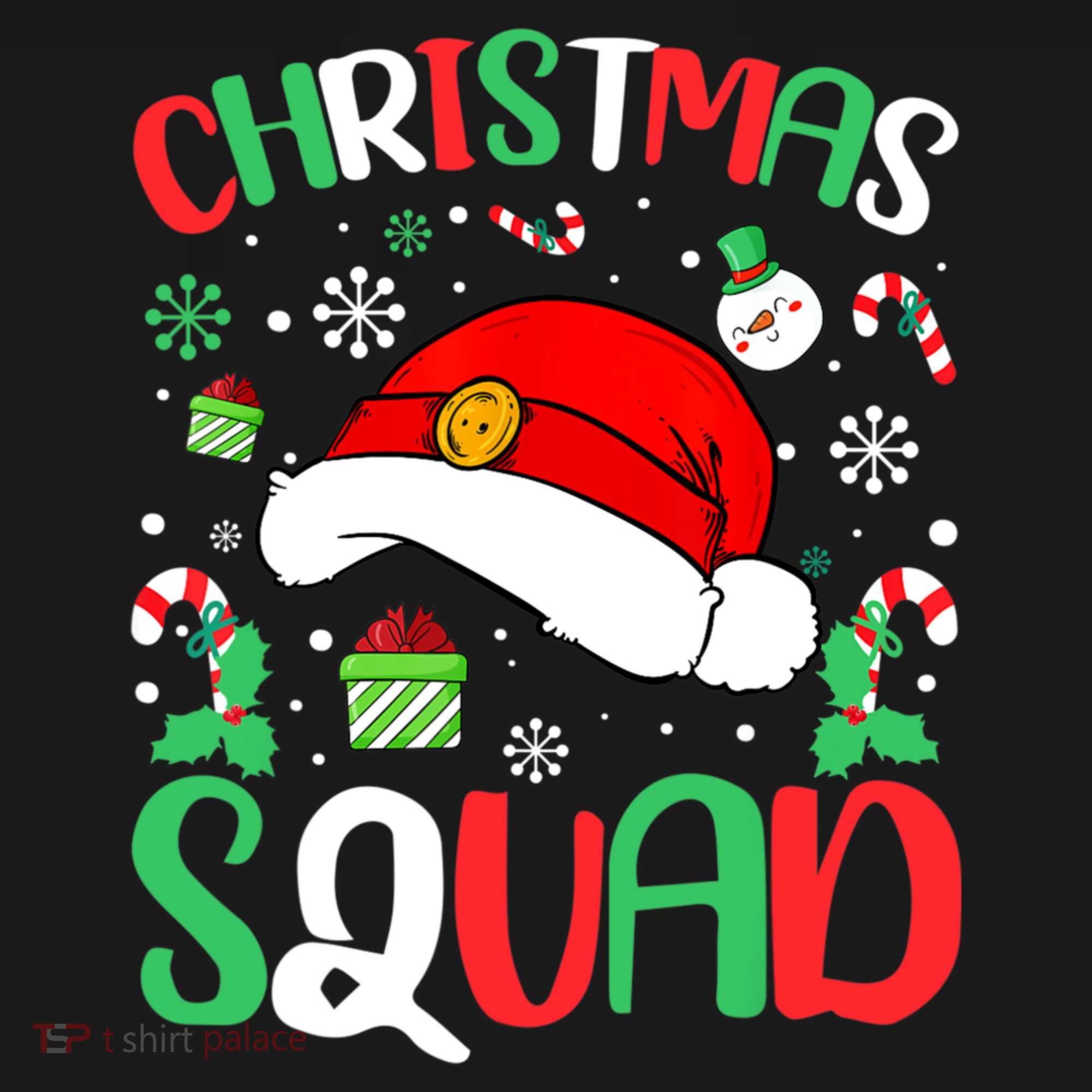 Christmas Squad Family Group Matching Christmas Pajama Party Mousepad