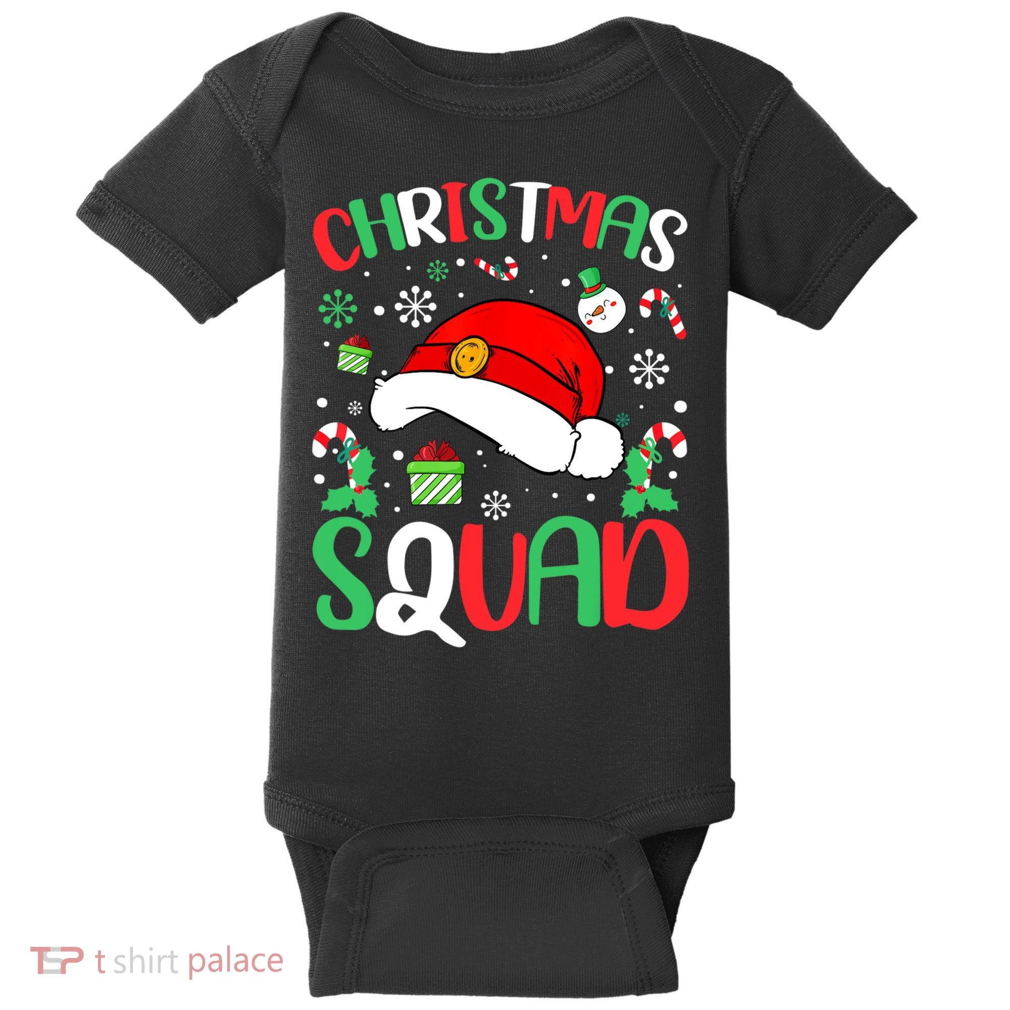 Christmas Squad Family Group Matching Christmas Pajama Party Baby Bodysuit