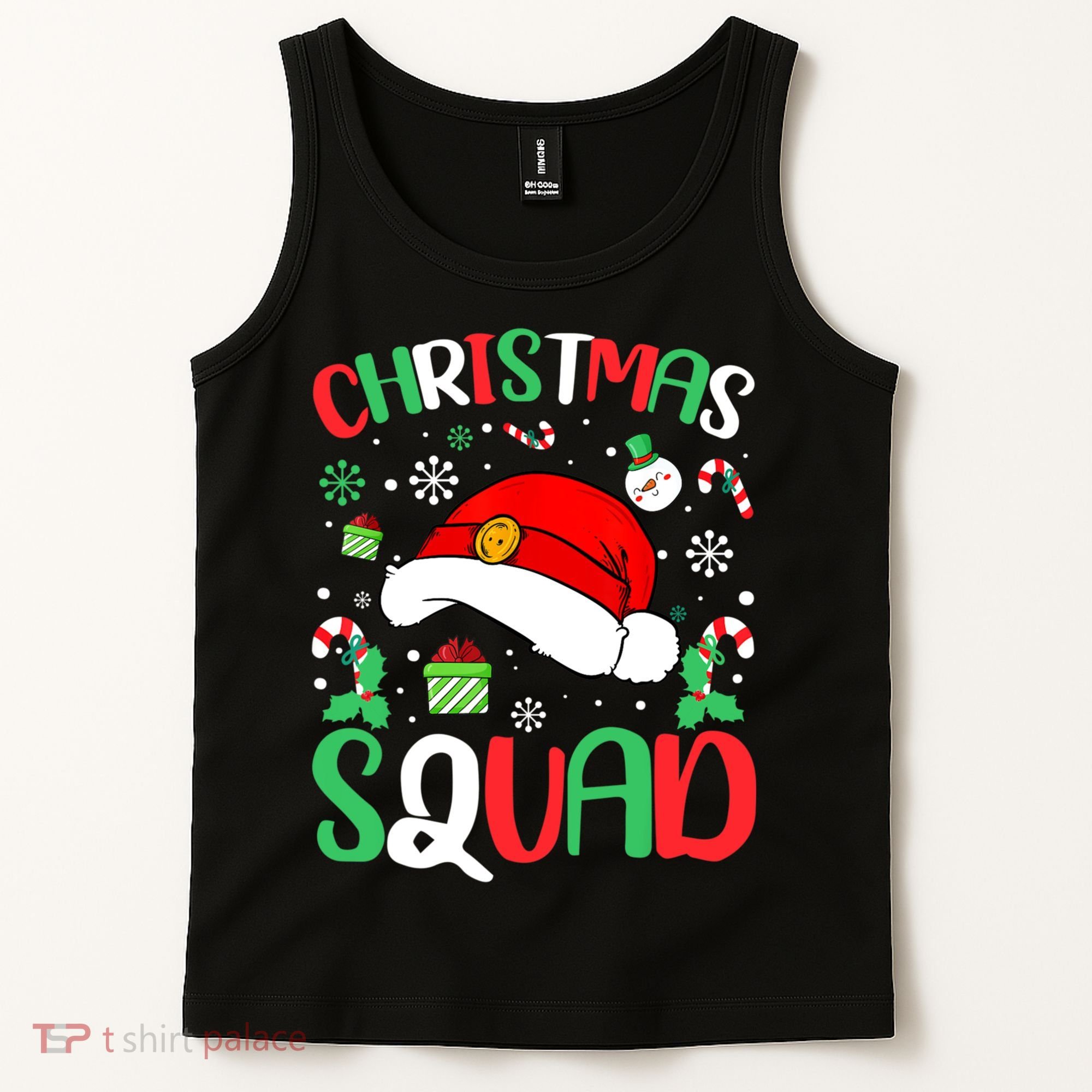 Christmas Squad Family Group Matching Christmas Pajama Party Tank Top