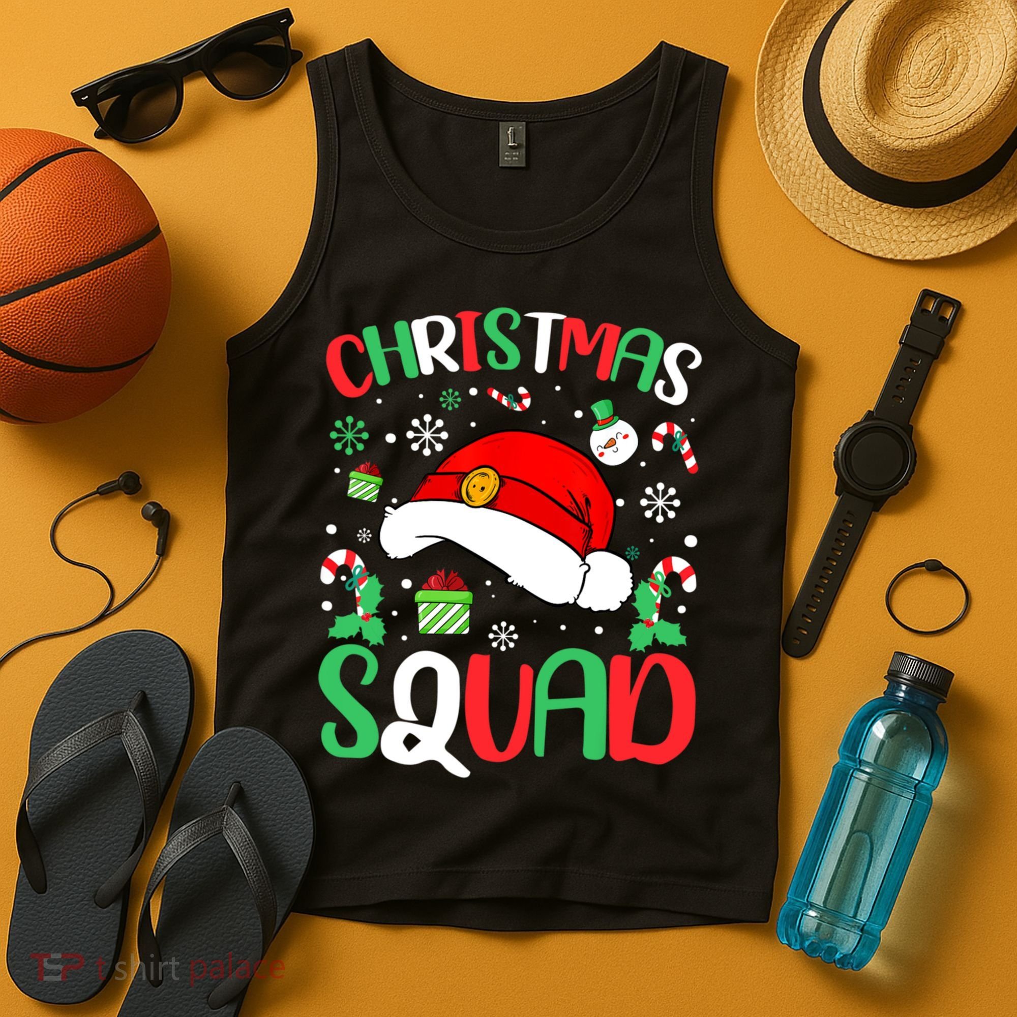 Christmas Squad Family Group Matching Christmas Pajama Party Tank Top