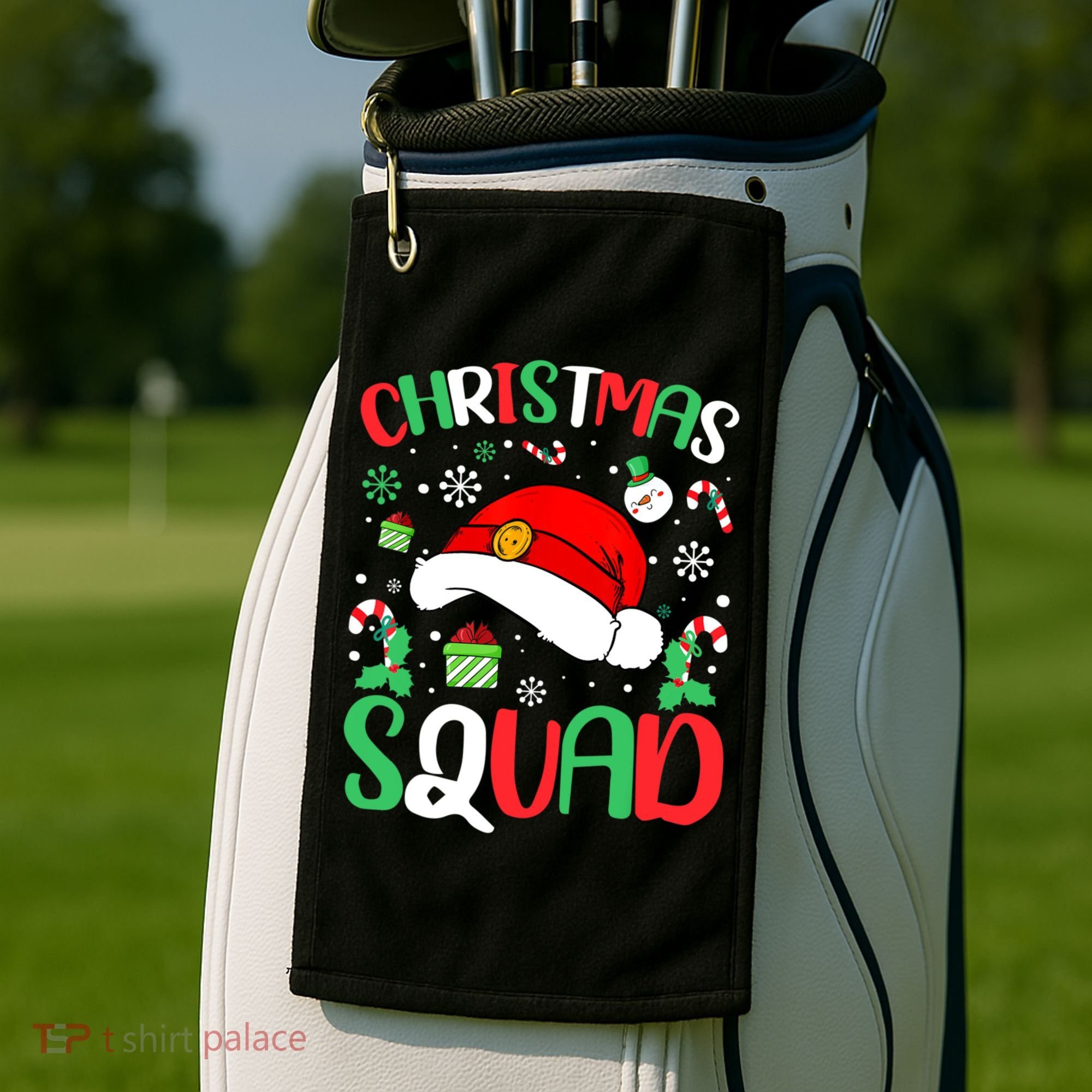 Christmas Squad Family Group Matching Christmas Pajama Party Golf Towel