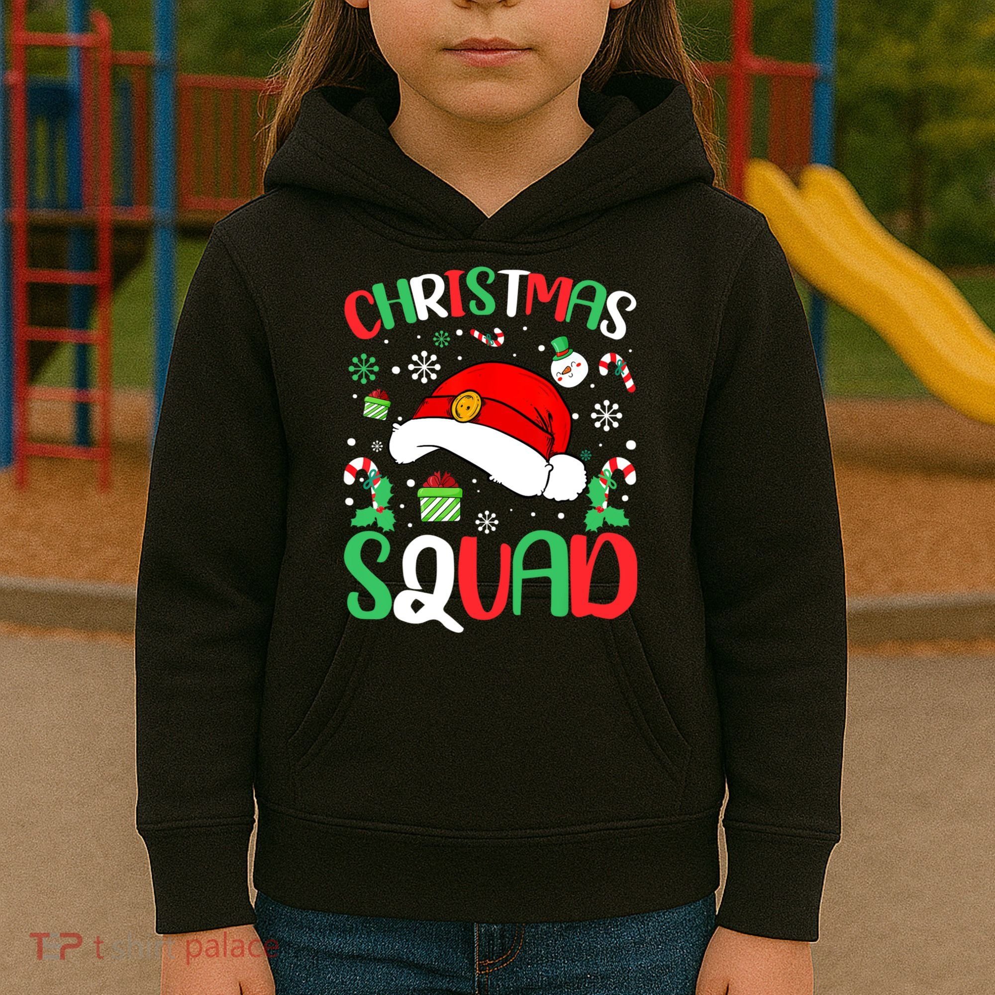 Christmas Squad Family Group Matching Christmas Pajama Party Kids Hoodie