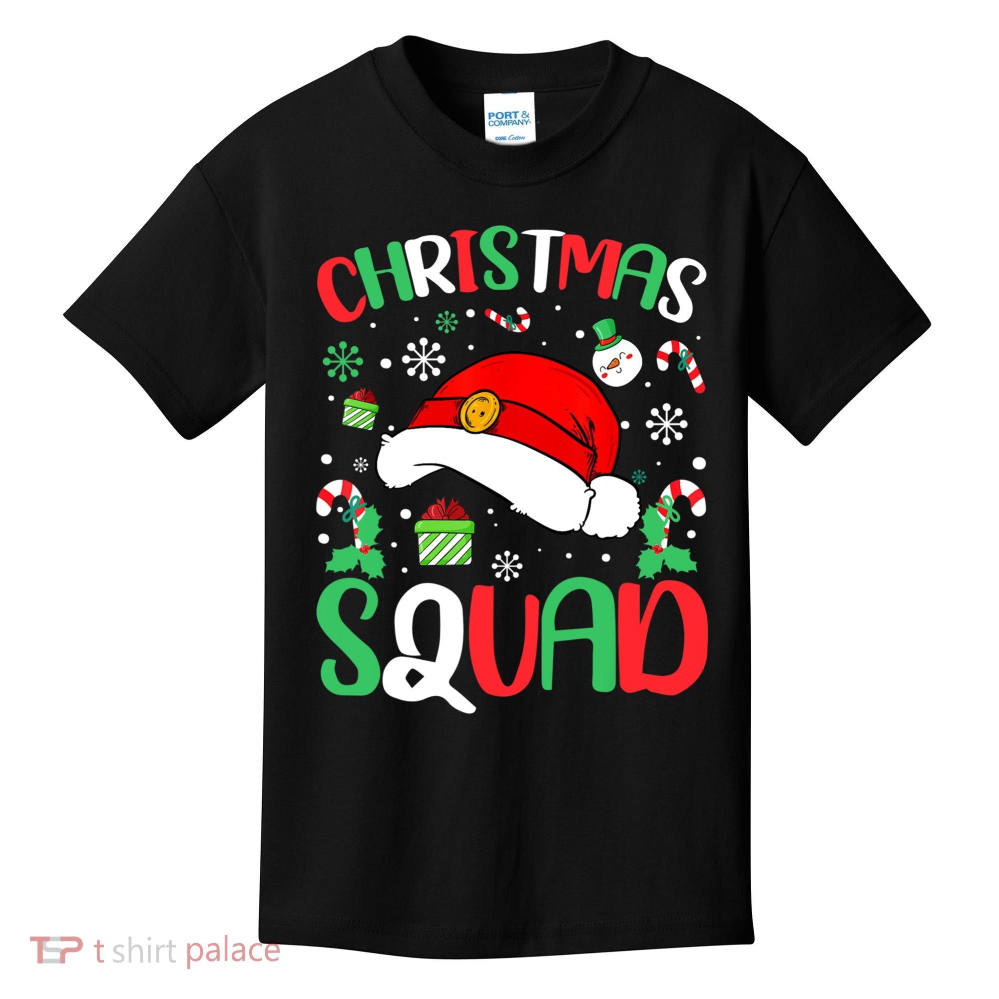 Christmas Squad Family Group Matching Christmas Pajama Party Kids T-Shirt