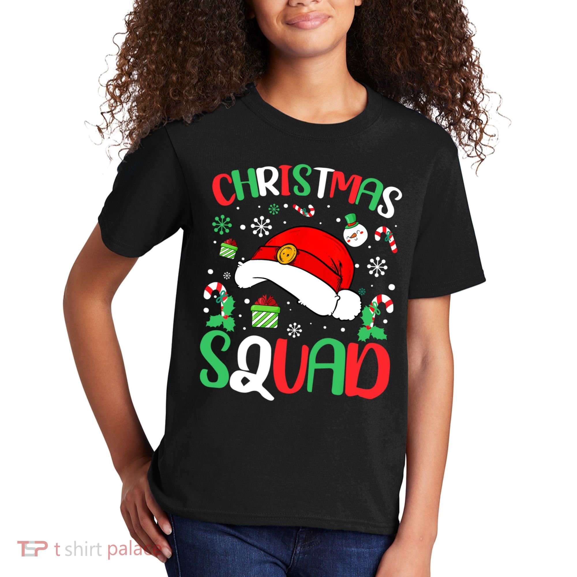 Christmas Squad Family Group Matching Christmas Pajama Party Kids T-Shirt