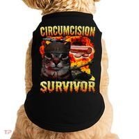 Circumcision Survivor Funny Oddly Specific Dank Cat Meme Doggie Tank thumb 0