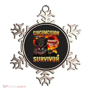 Circumcision Survivor Funny Oddly Specific Dank Cat Meme Ornament