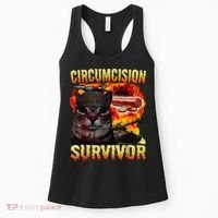 Circumcision Survivor Funny Oddly Specific Dank Cat Meme Women's Tank Top thumb 0
