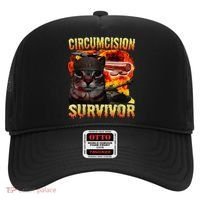 Circumcision Survivor Funny Oddly Specific Dank Cat Meme Hat thumb 0