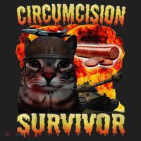 Circumcision Survivor Funny Oddly Specific Dank Cat Meme Hat thumb 2