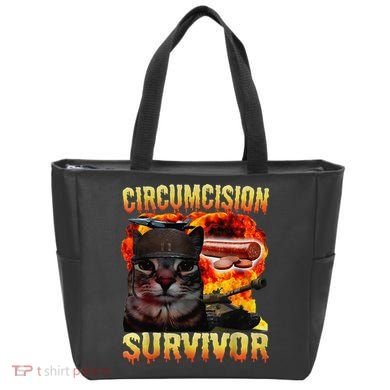 Circumcision Survivor Funny Oddly Specific Dank Cat Meme Tote Bag