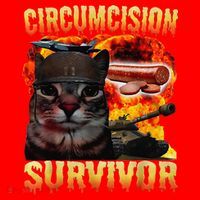 Circumcision Survivor Funny Oddly Specific Dank Cat Meme Santa Hat thumb 1