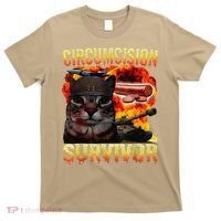 Circumcision Survivor Funny Oddly Specific Dank Cat Meme T-Shirt thumb 0