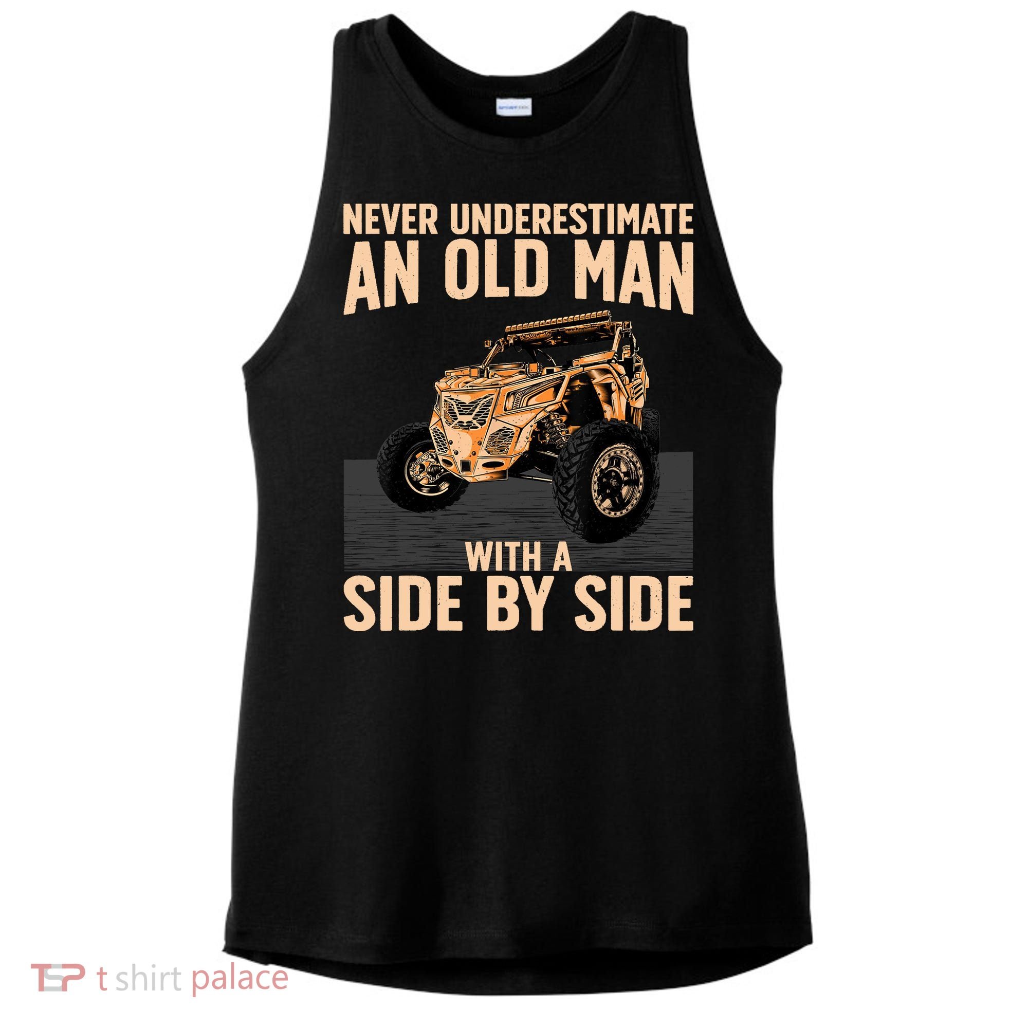 Cool SXS For Grandpa Dad Offroad UTV ATV SideBySide Ladies PosiCharge Tri-Blend Wicking Tank