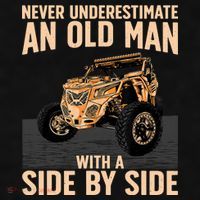 Cool SXS For Grandpa Dad Offroad UTV ATV SideBySide Ladies PosiCharge Tri-Blend Wicking Tank thumb 2