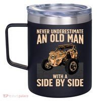 Cool SXS For Grandpa Dad Offroad UTV ATV SideBySide 12oz Stainless Steel Coffee Mug thumb 2