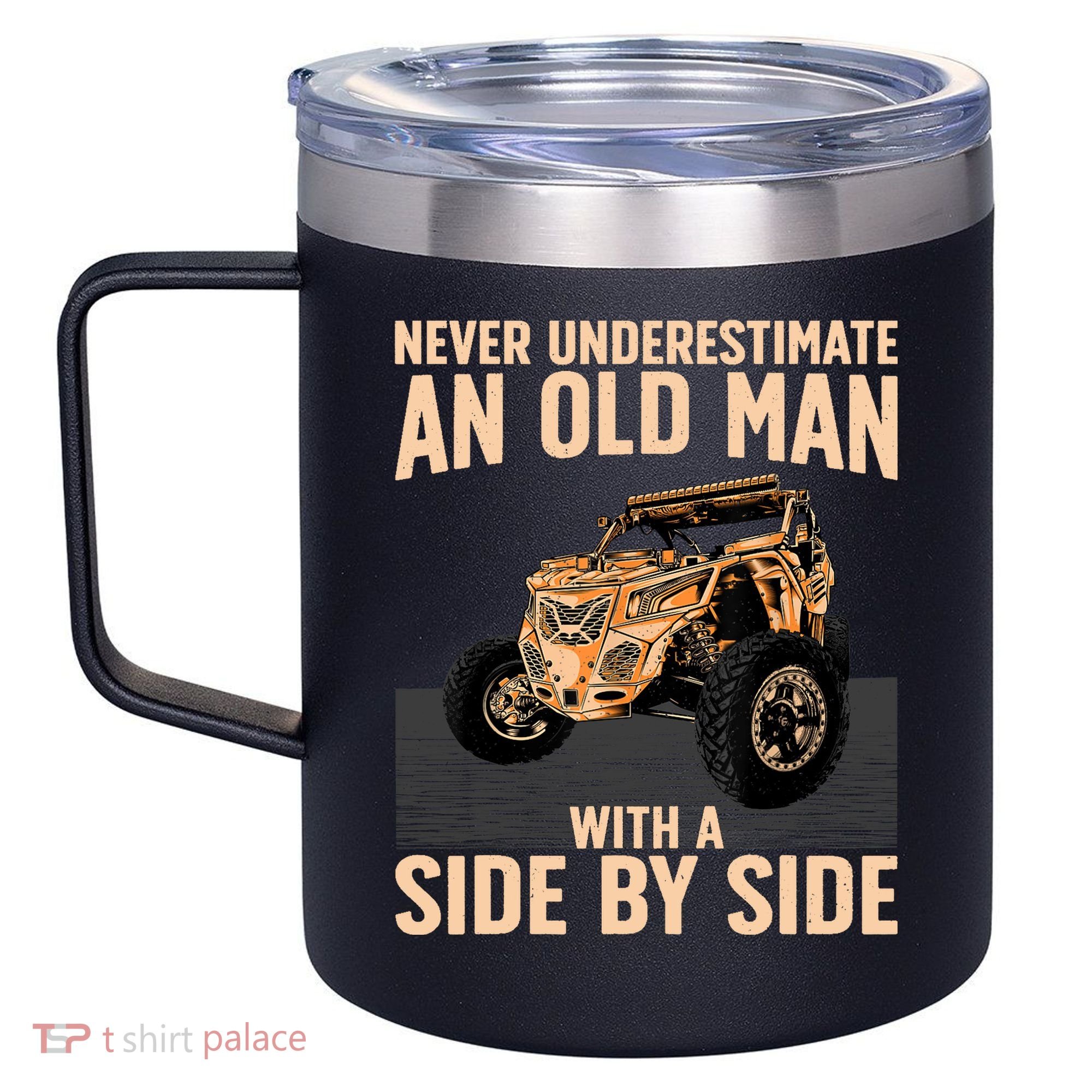 Cool SXS For Grandpa Dad Offroad UTV ATV SideBySide 12oz Stainless Steel Coffee Mug