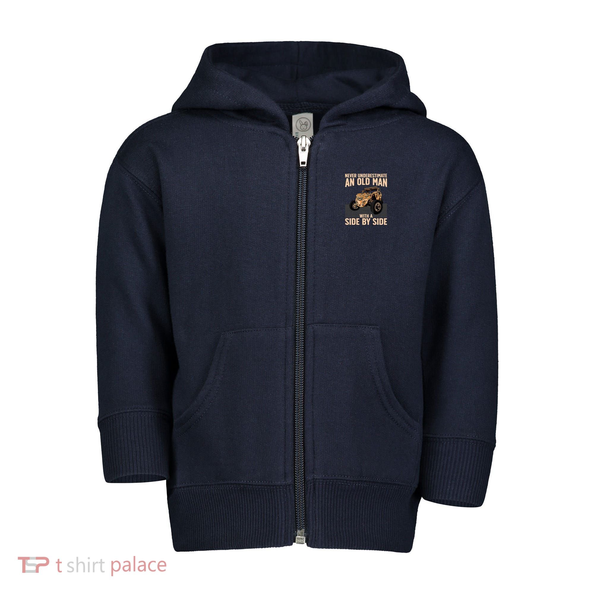 Cool SXS For Grandpa Dad Offroad UTV ATV SideBySide Toddler Zip Fleece Hoodie