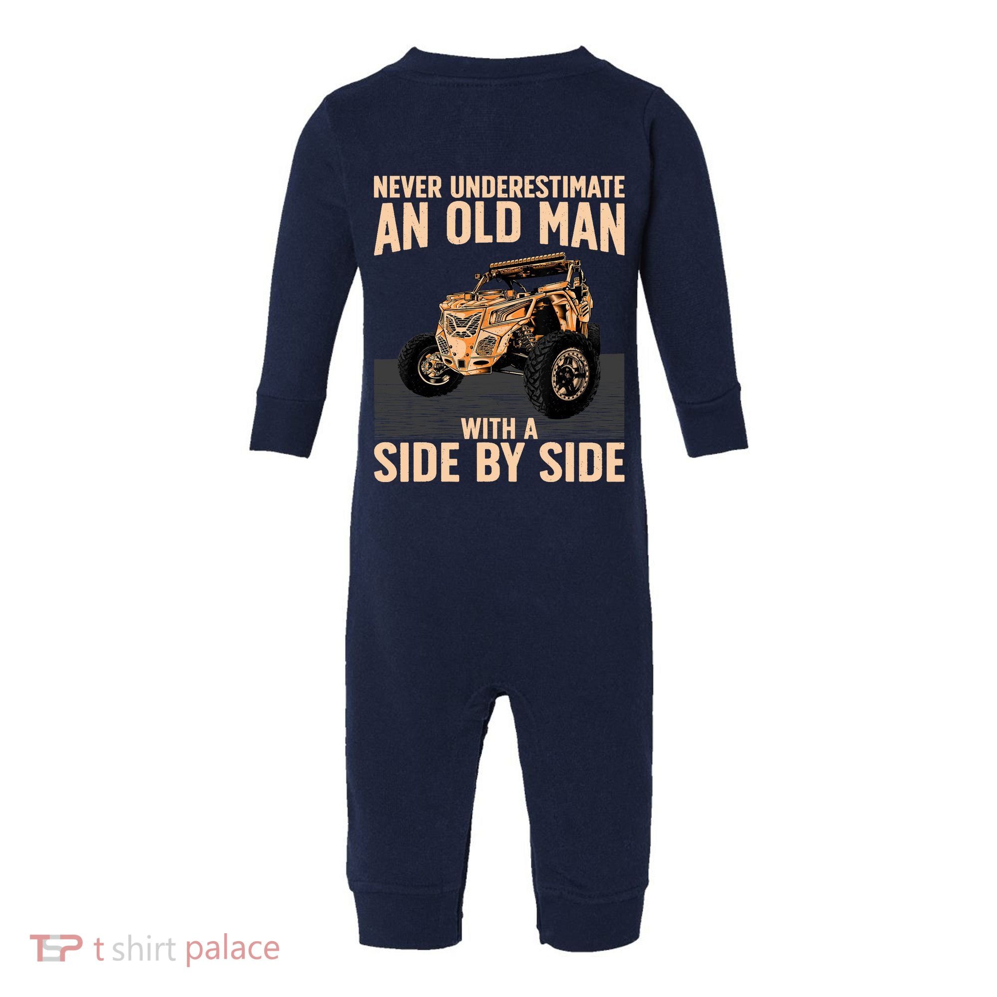 Cool SXS For Grandpa Dad Offroad UTV ATV SideBySide Infant Fleece One Piece