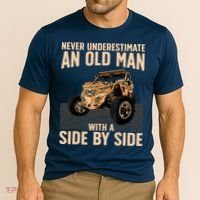 Cool SXS For Grandpa Dad Offroad UTV ATV SideBySide Cooling Performance Crew T-Shirt thumb 2