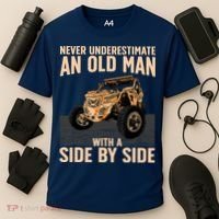 Cool SXS For Grandpa Dad Offroad UTV ATV SideBySide Cooling Performance Crew T-Shirt thumb 3
