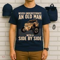 Cool SXS For Grandpa Dad Offroad UTV ATV SideBySide T-Shirt thumb 6