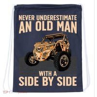 Cool SXS For Grandpa Dad Offroad UTV ATV SideBySide Drawstring Bag thumb 0