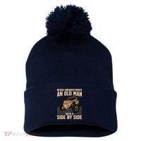 Cool SXS For Grandpa Dad Offroad UTV ATV SideBySide Pom Pom 12in Knit Beanie thumb 0