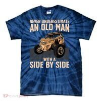 Cool SXS For Grandpa Dad Offroad UTV ATV SideBySide Tie-Dye T-Shirt thumb 0