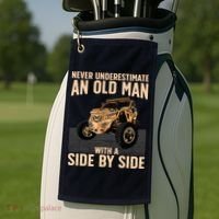 Cool SXS For Grandpa Dad Offroad UTV ATV SideBySide Golf Towel thumb 2
