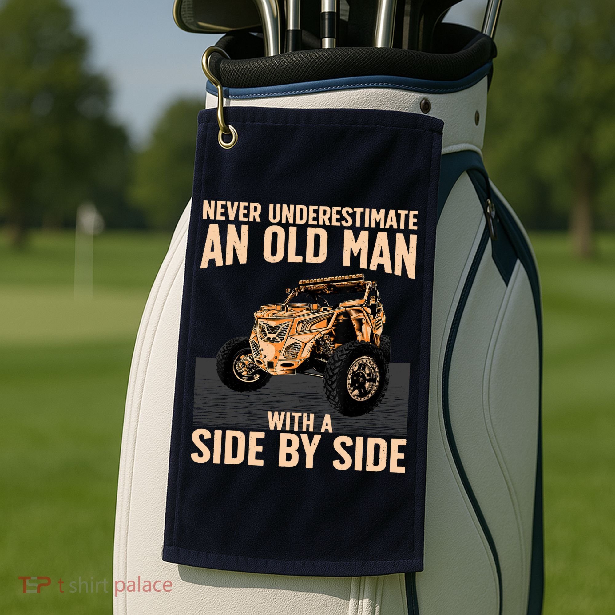 Cool SXS For Grandpa Dad Offroad UTV ATV SideBySide Golf Towel