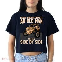 Cool SXS For Grandpa Dad Offroad UTV ATV SideBySide Women's Crop Top Tee thumb 2