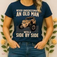 Cool SXS For Grandpa Dad Offroad UTV ATV SideBySide Women's T-Shirt thumb 2