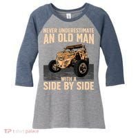 Cool SXS For Grandpa Dad Offroad UTV ATV SideBySide Women's Tri-Blend 3/4-Sleeve Raglan Shirt thumb 0