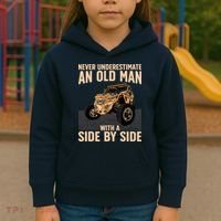 Cool SXS For Grandpa Dad Offroad UTV ATV SideBySide Kids Hoodie thumb 3
