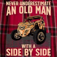 Cool SXS For Grandpa Dad Offroad UTV ATV SideBySide Women's Flannel Plaid Pajama Pants thumb 2