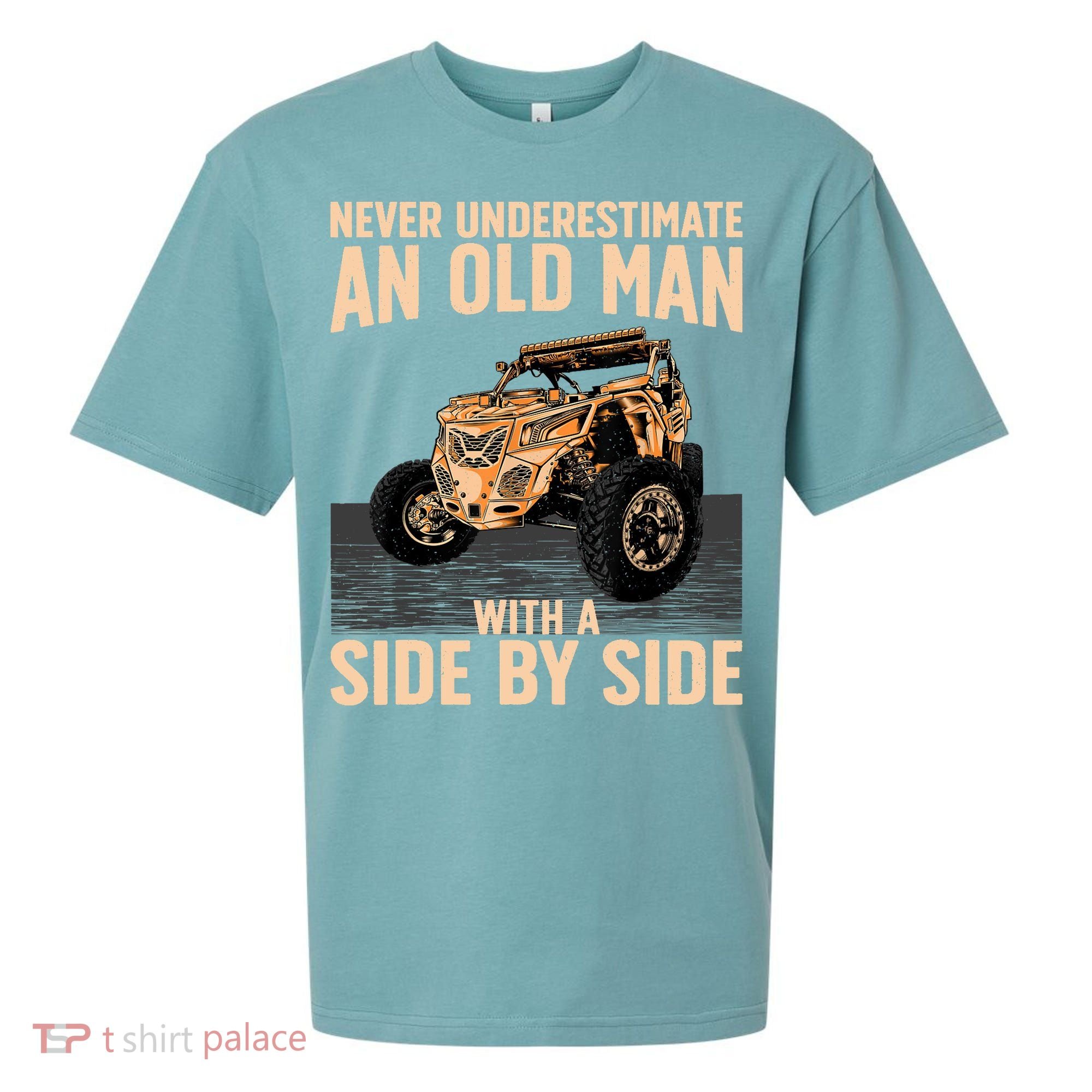 Cool SXS For Grandpa Dad Offroad UTV ATV SideBySide Sueded Cloud Jersey T-Shirt