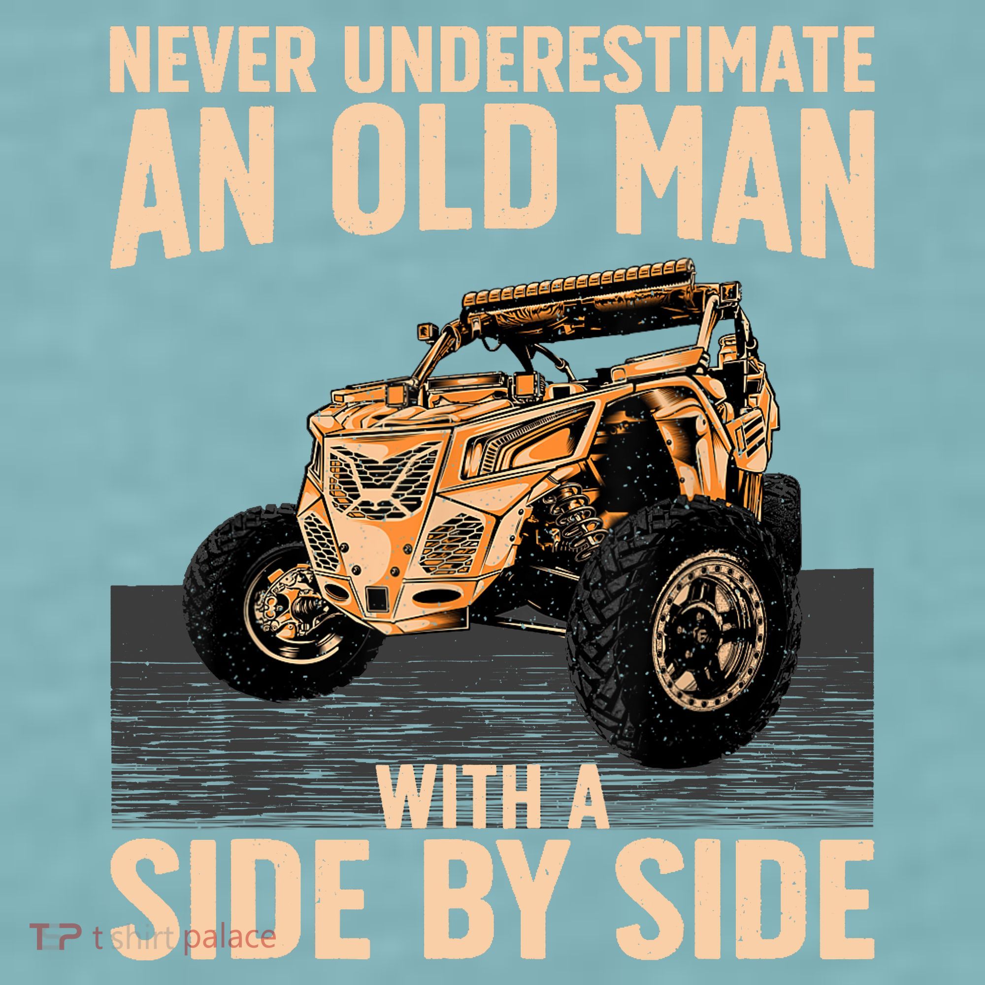 Cool SXS For Grandpa Dad Offroad UTV ATV SideBySide Sueded Cloud Jersey T-Shirt
