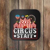 Circus Staff Funny Circus Themed Birthday Party Coaster thumb 0